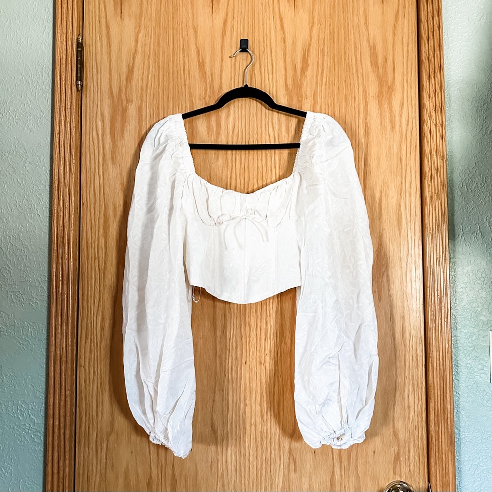 NWT [for love and lemons] janet corset top in ivory